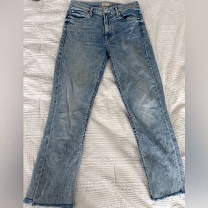MOTHER Women's Light Blue Washed Jeans